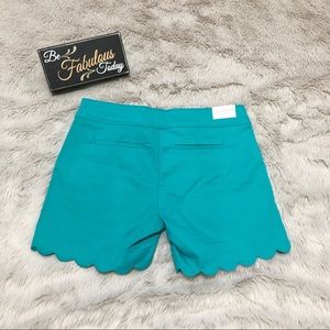 isaac mizrahi scalloped hem shorts